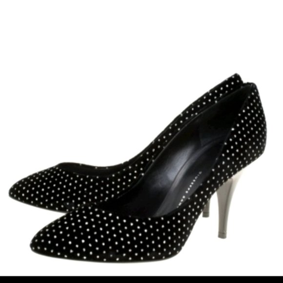Giuseppe Zanotti Shoes - Rare glitter embossed star like dots velvet pumps